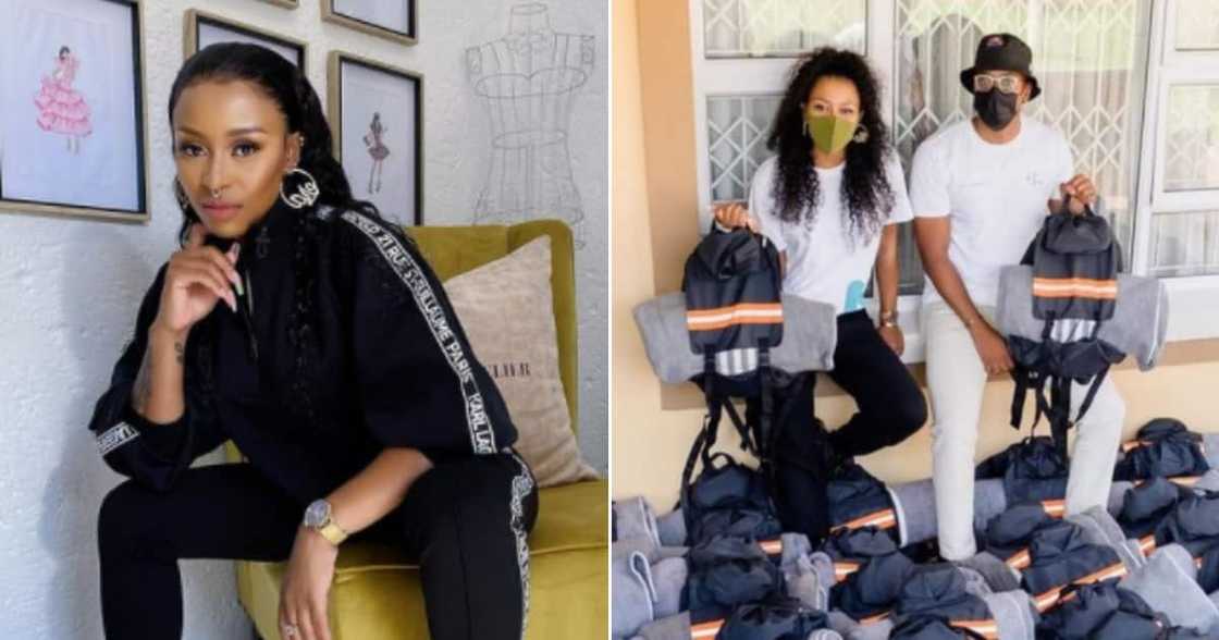 DJ Zinhle and Murdah Bongz feed and clothe homeless over long weekend DJ Zinhle and Murdah Bongz feed and clothe homeless over long weekend