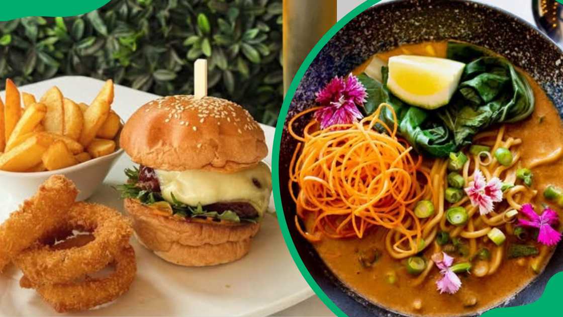 Main meals menu options.
