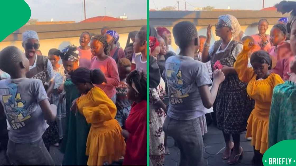 A group of kids celebrated Guy Fawkes Day with costumes and playful street performances