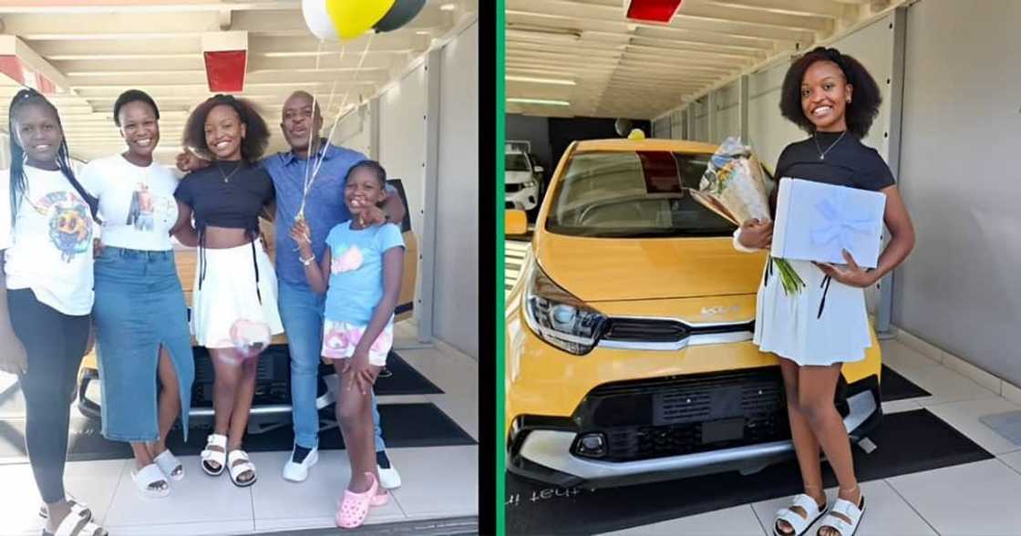 A proud dad took to TikTok to showcase what he bought for his daughter after she bagged five distinctions. A proud dad took to TikTok to showcase what he bought for his daughter after she bagged five distinctions.