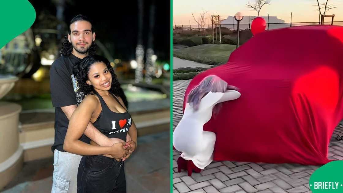 The man bought the lady her dream car, a Mini Cooper convertible