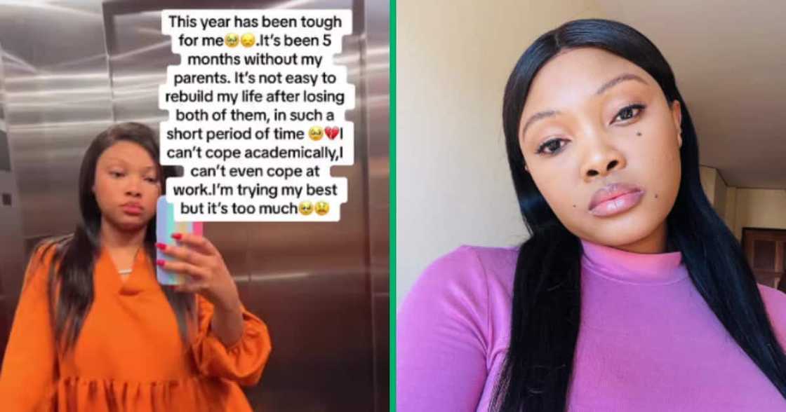 Woman, grief, TikTok video Woman, grief, TikTok video