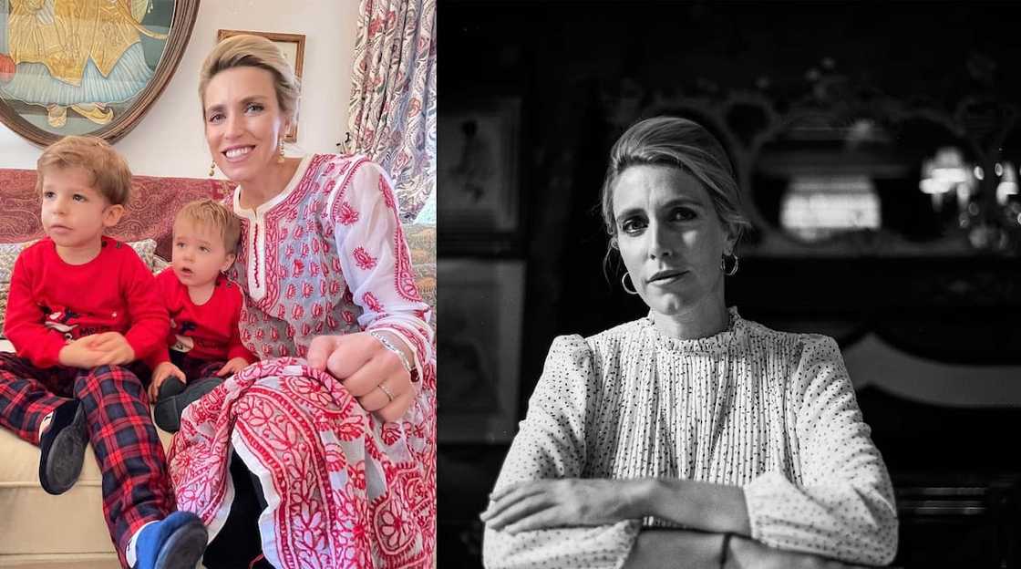 Clarissa Ward and her two older sons Clarissa Ward and her two older sons