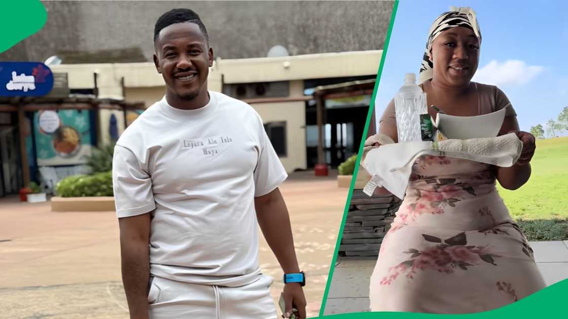 The woman knelt every time she handed her husband his meals, a traditional gesture that shows love The woman knelt every time she handed her husband his meals, a traditional gesture that shows love