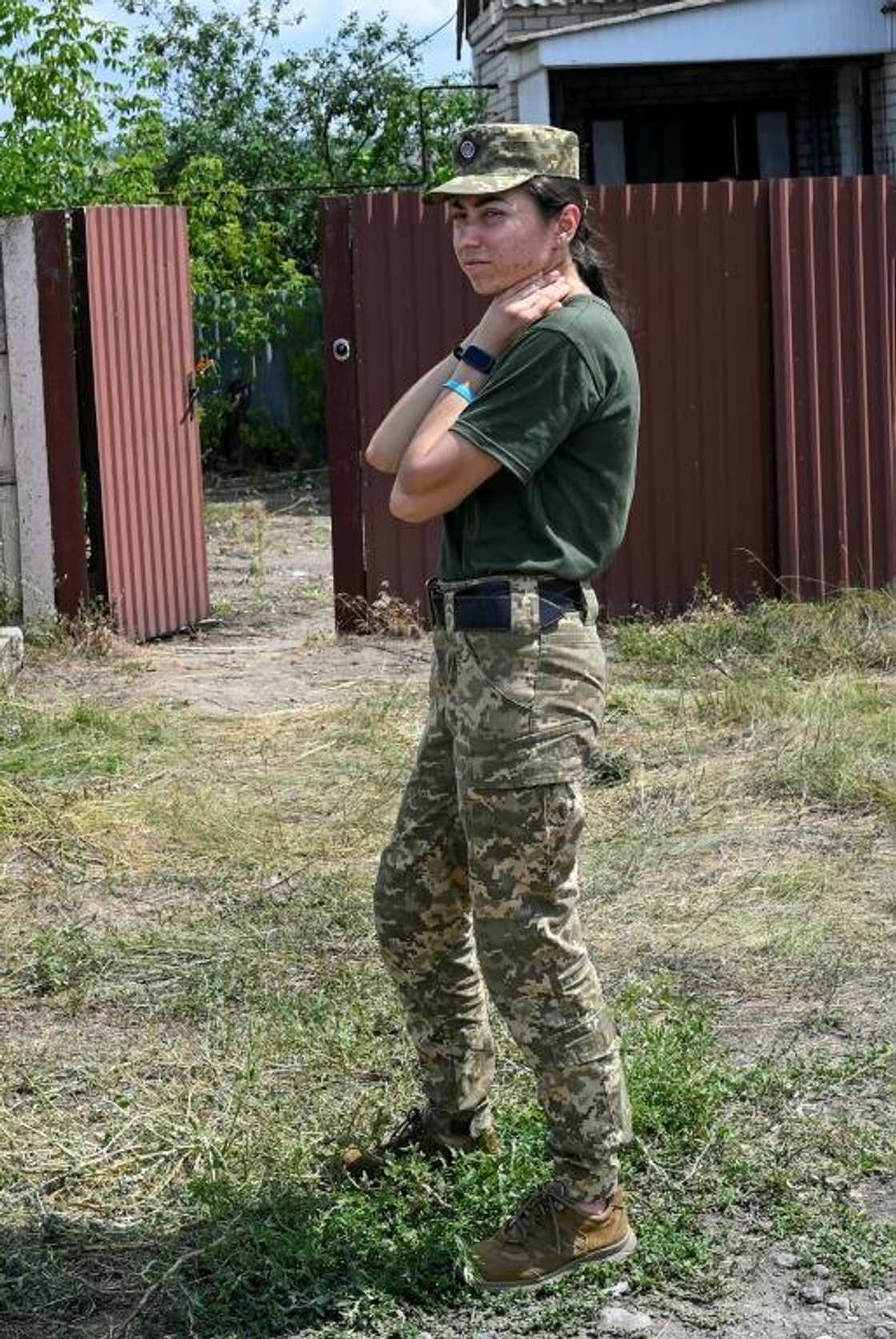 Kateryna, deputy commander of a Ukrainian army unit, never takes pictures with comrades before going to the front line -- it's bad luck