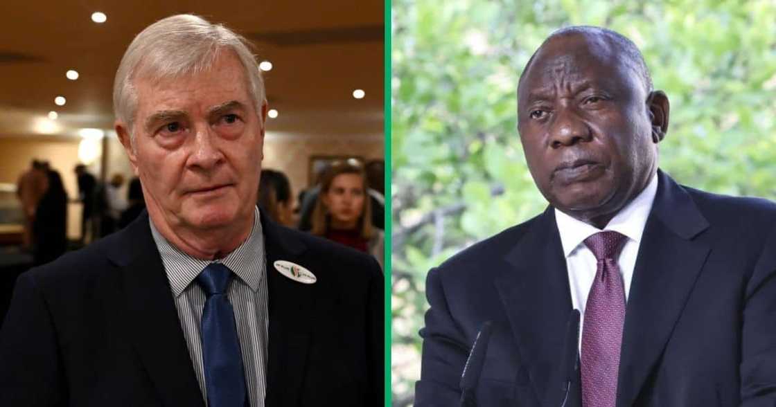 FF+ leader Pieter Groenewald and President Cyril Ramaphosa FF+ leader Pieter Groenewald and President Cyril Ramaphosa