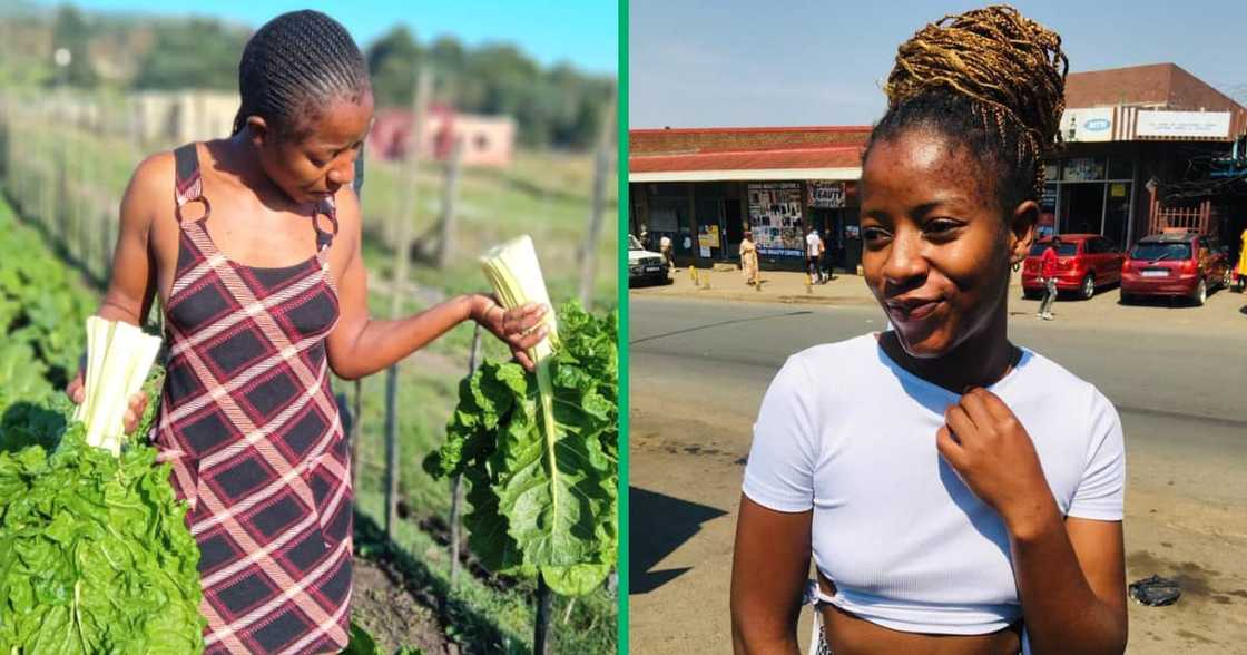 The young woman is a farmer in KZN who is learning the craft from her dad The young woman is a farmer in KZN who is learning the craft from her dad