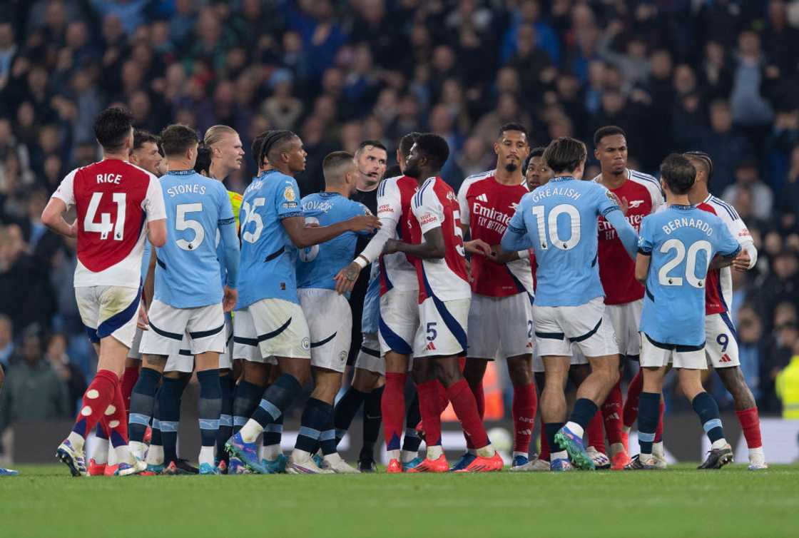 Manchester City vs Arsenal, Erling Haaland, Gabriel Magalhaes Manchester City vs Arsenal, Erling Haaland, Gabriel Magalhaes