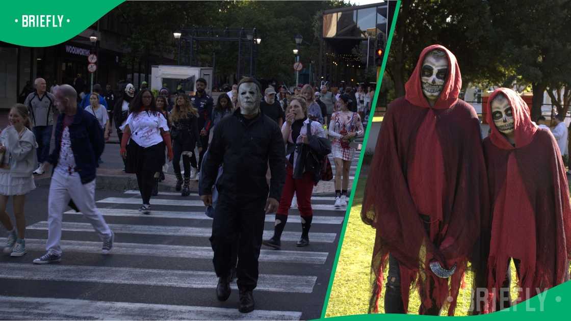 Participants at the Zombie Walk. Participants at the Zombie Walk.