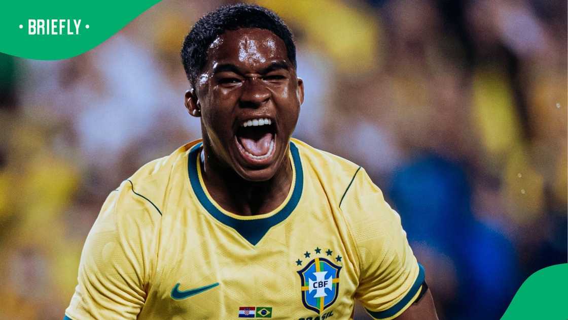 Real Madrid star Endrick wearing Brazil Yellow