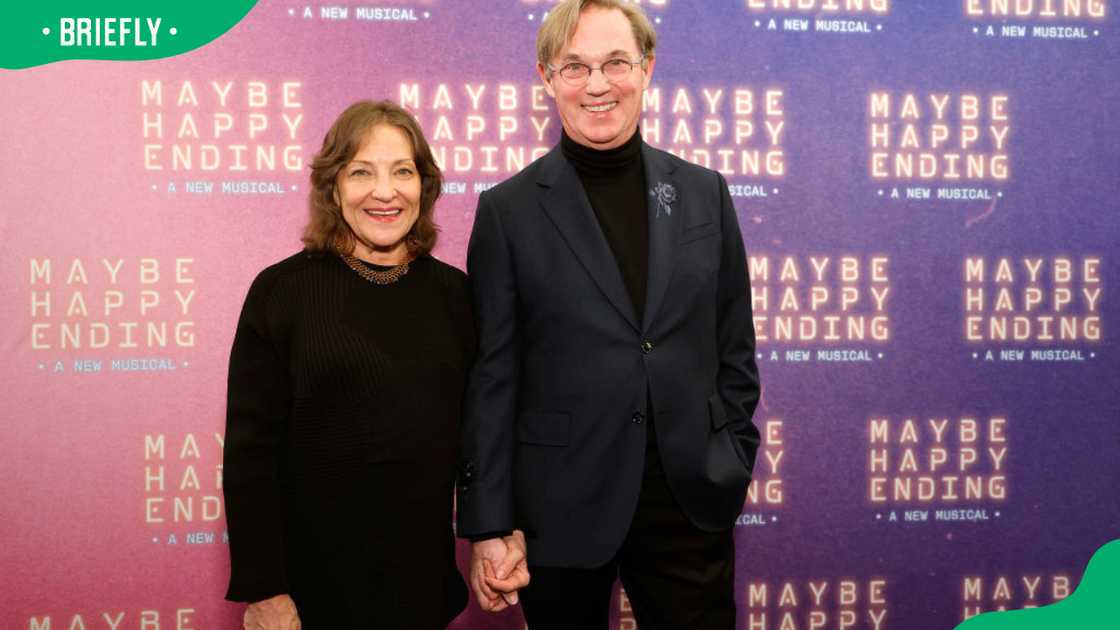 Georgiana Bischoff and Richard Thomas during the 2024 Maybe Happy Ending Gala celebration at Belasco Theatre Georgiana Bischoff and Richard Thomas during the 2024 Maybe Happy Ending Gala celebration at Belasco Theatre