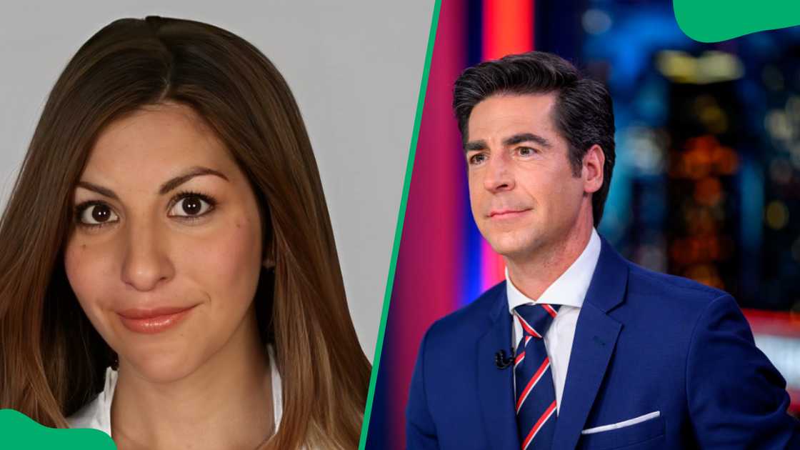 Noelle Watters (L). Host Jesse Watters in studio (R)