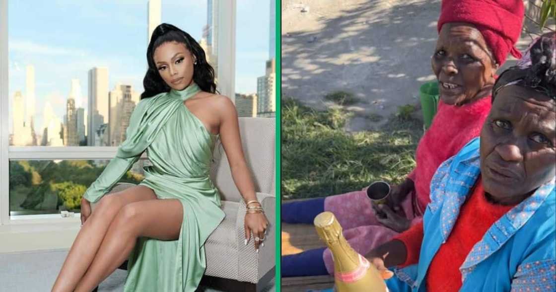 A TikTok video shows two gogos struggling to pronounce Bonang Matheba's name