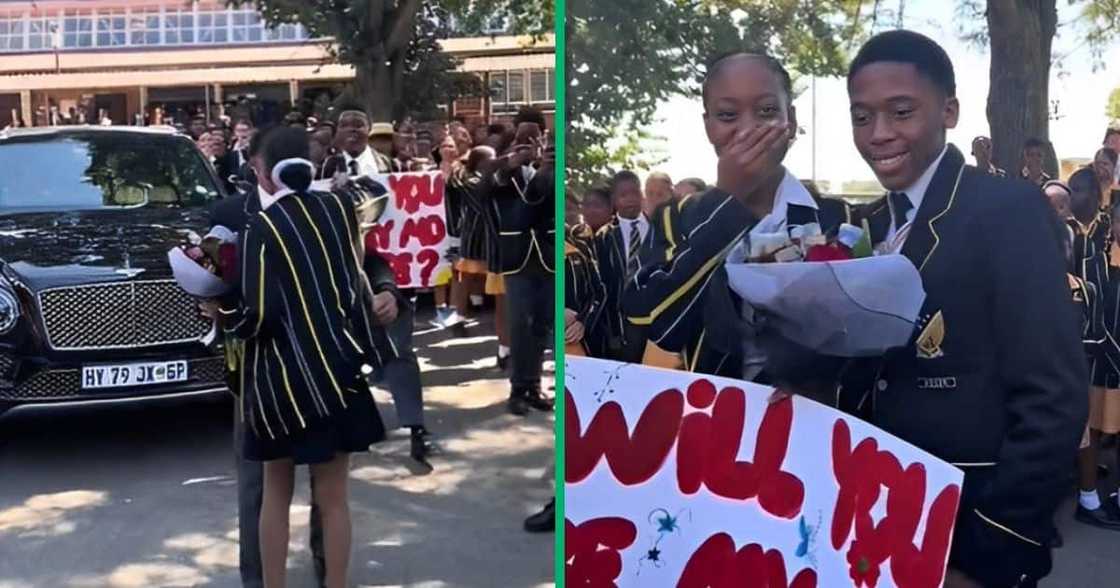 TikTok video shows matriculant using Bentley for the Matric Dance proposal