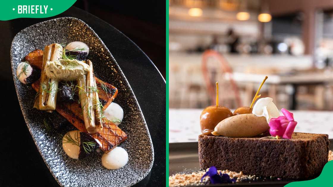 Josper grilled root veg with Moroccan spiced mayo and grilled fennel and milk tart banana bread