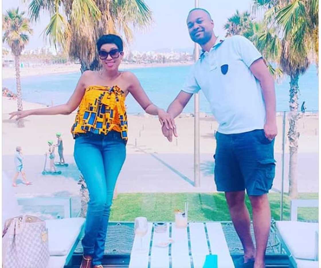 Calvin Christopher and wife Kgomotso Christopher Calvin Christopher and wife Kgomotso Christopher