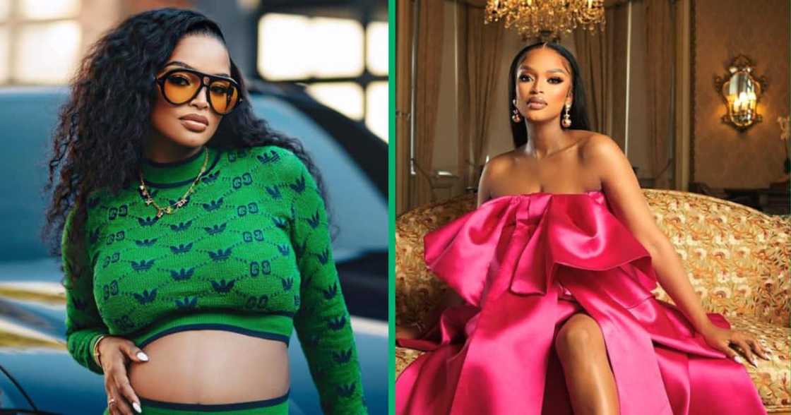 TV presenter Ayanda Thabethe poses inside a luxury Maybach with her newborn son TV presenter Ayanda Thabethe poses inside a luxury Maybach with her newborn son