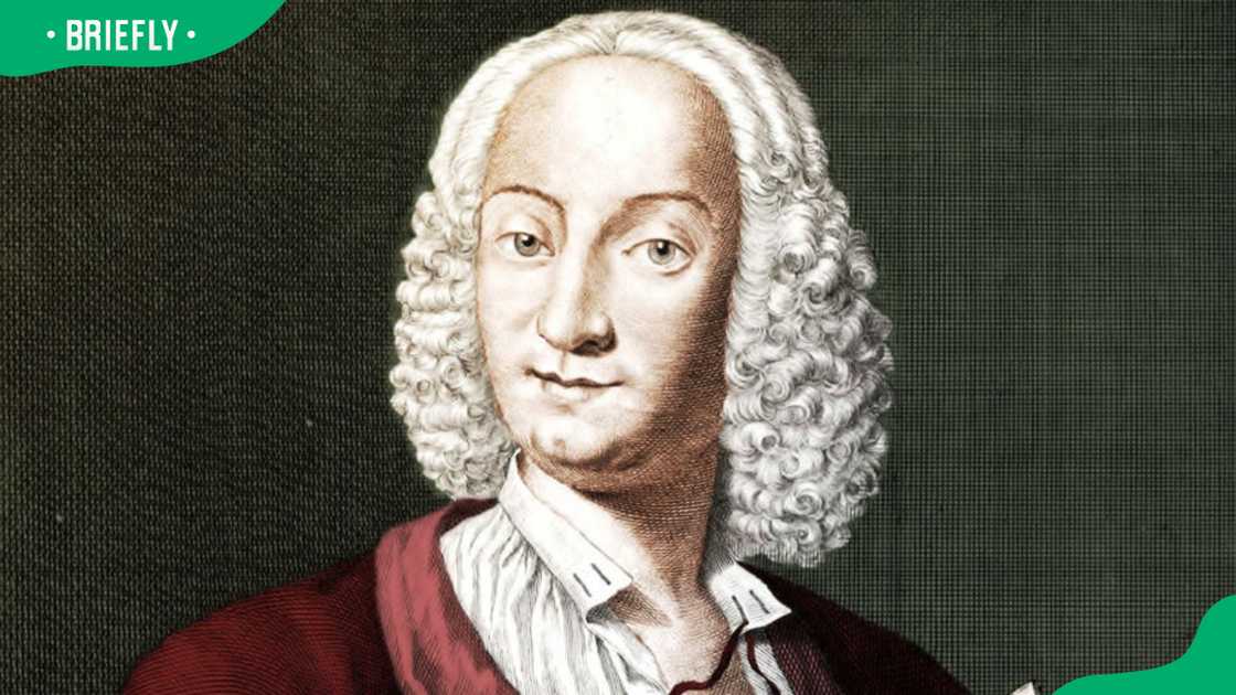 A coloured portrait of Antonio Vivaldi