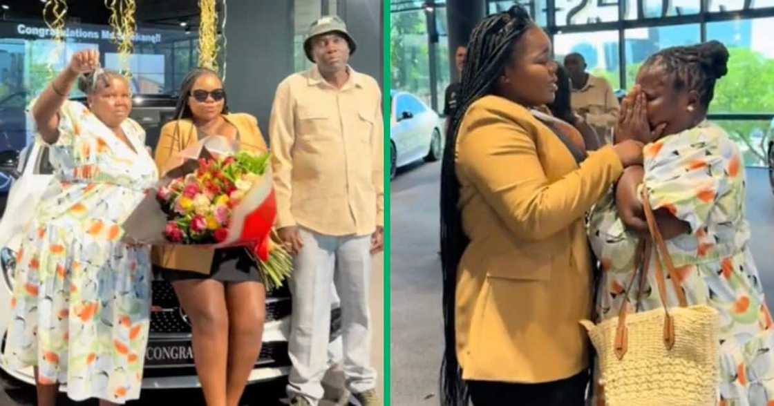 Young woman's mother breaks down. Young woman's mother breaks down.