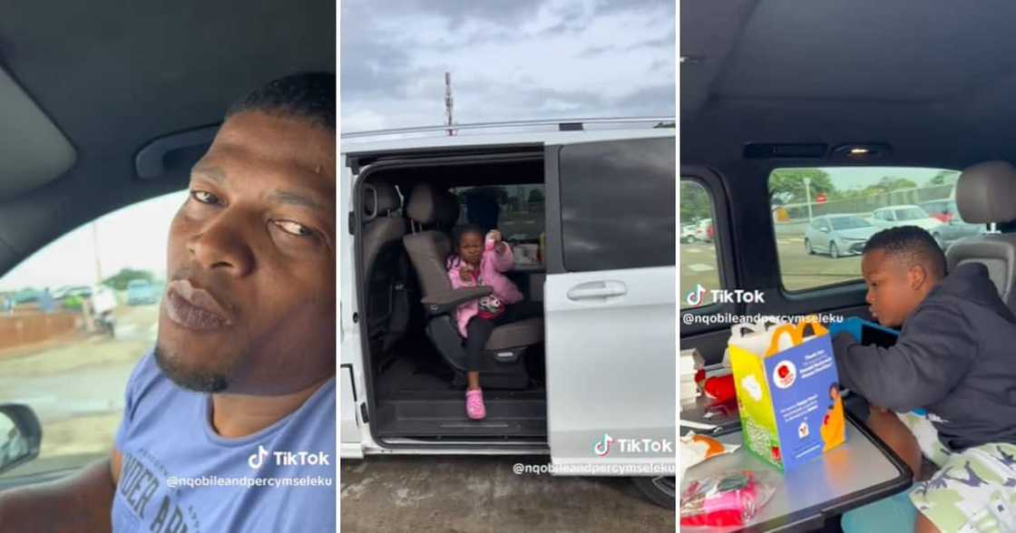 Famliy enjoying lunch in V Class Merc Famliy enjoying lunch in V Class Merc