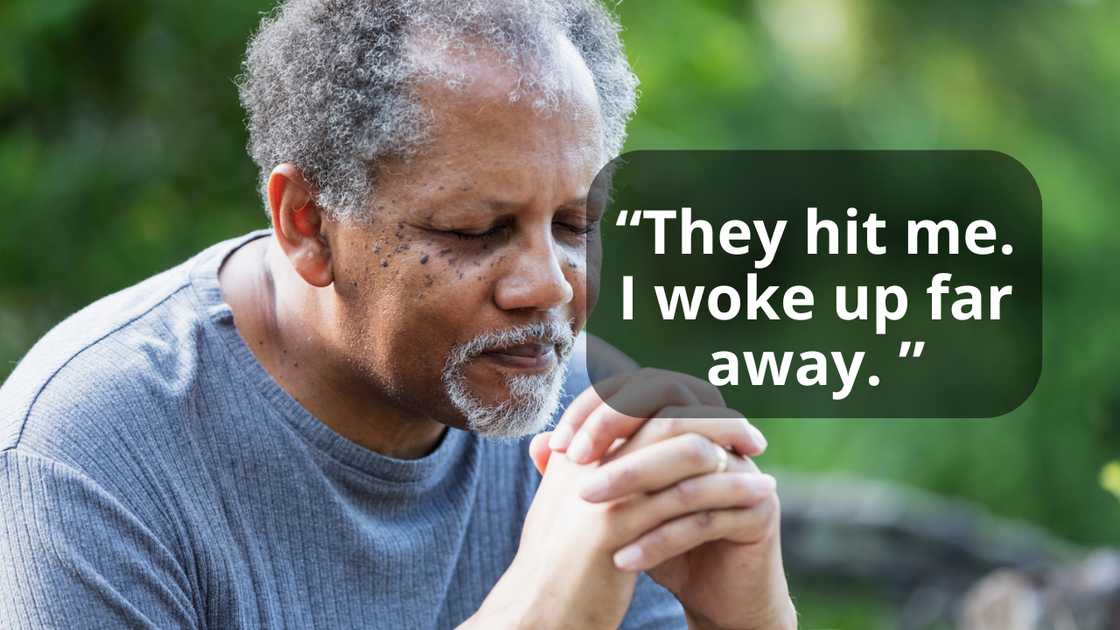 A distressed old man