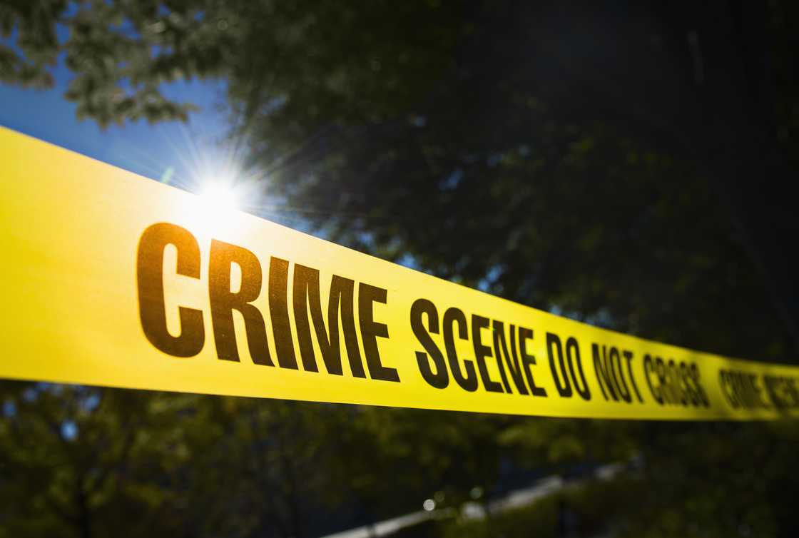 Crime scene tape stock image