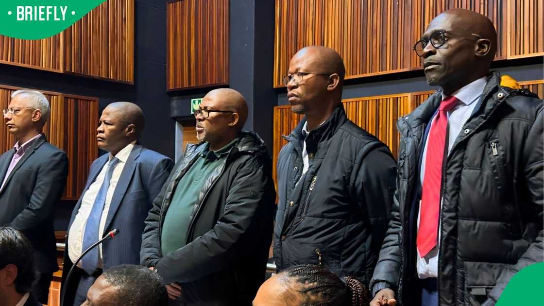 Dr Gigaba appeared alongside former Transnet Group Chief Financial Officer Anoj Singh, former Group Chief Executive Officer Brian Molefe, former Chief Executive Officer Siyabonga Gama, and former Chief Procurement Officer Thamsanqa Jiyane