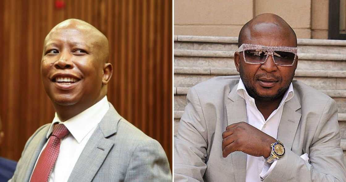 EFF leader Julius Malema and PA deputy chair Kenny Kunene EFF leader Julius Malema and PA deputy chair Kenny Kunene