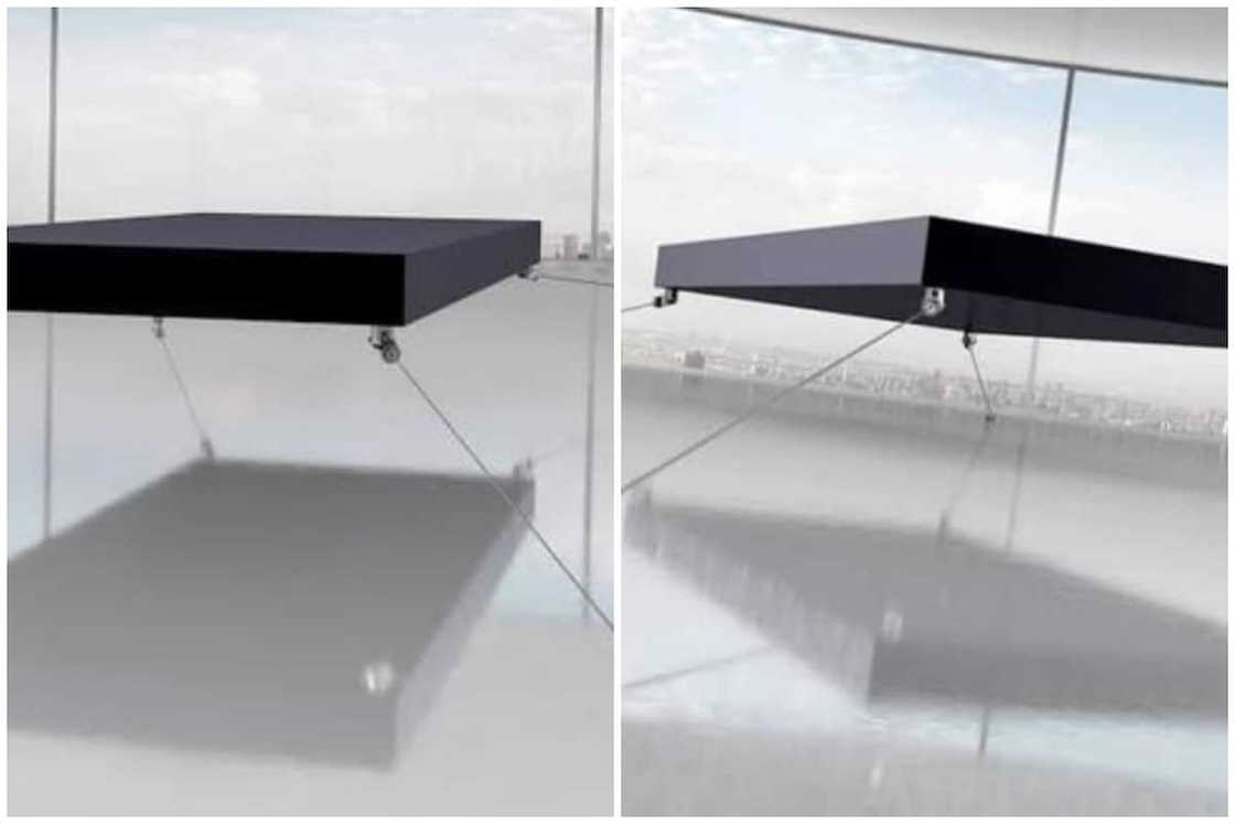 Magnetic floating bed