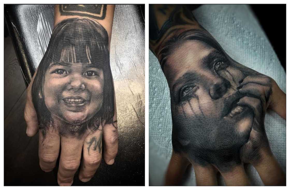 Side hand tattoos for females