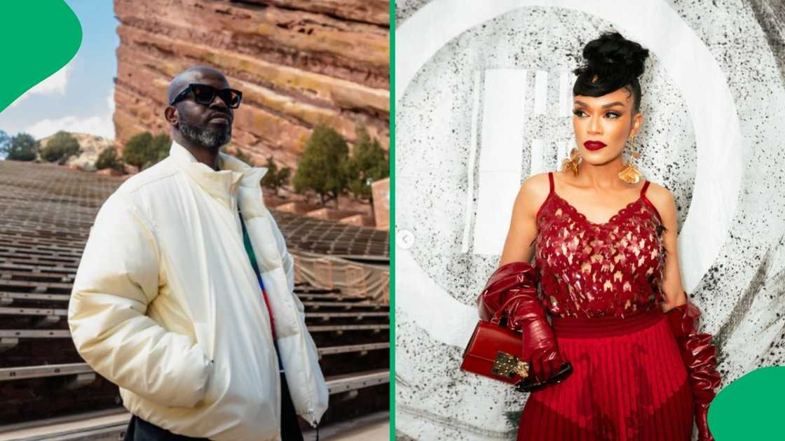DJ Black Coffee and Pearl Thusi attended DJ Maphorisa's party. DJ Black Coffee and Pearl Thusi attended DJ Maphorisa's party.