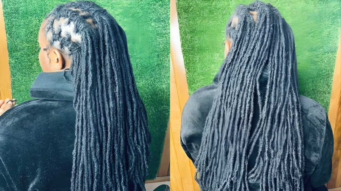 Cornrows-plaited long dreadlocks Cornrows-plaited long dreadlocks