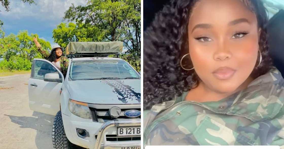 Young woman goes off road travelling Africa Young woman goes off road travelling Africa