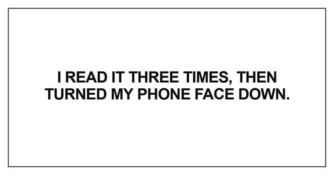 I read it three times