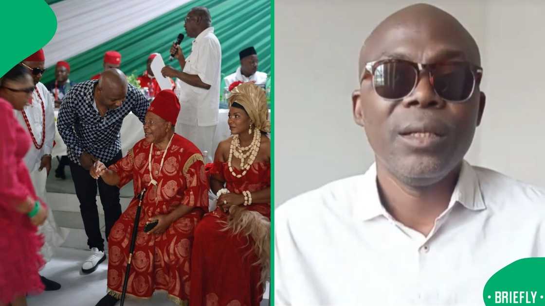 The visual on the right showed the Nigerian man