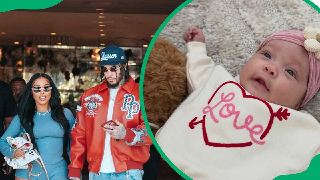 Rashida Nicole and LiAngelo Ball (L). Lilo Legacy Ball (R)