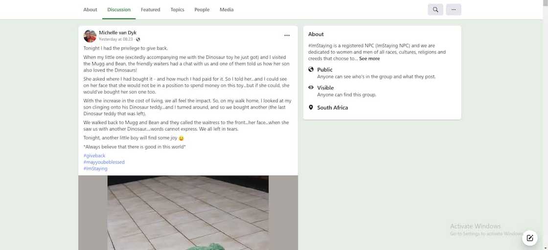 A Facebook post showing a screenshot A Facebook post showing a screenshot
