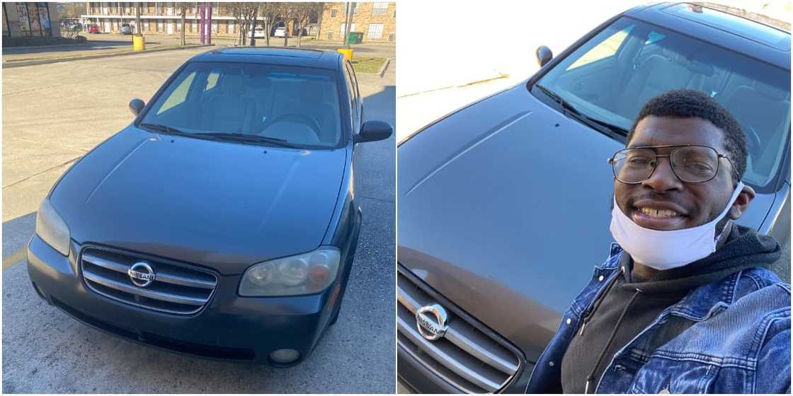 Man sends social media into frenzy after celebrating buying used Nissan as his 1st car