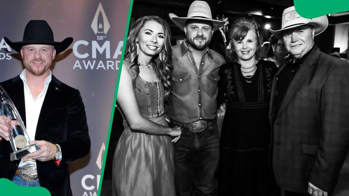 Singer Cody Johnson at the 2024 CMA Awards (L). CoJo, his wife and parents (Carl and Sheila Johnson) (R) Singer Cody Johnson at the 2024 CMA Awards (L). CoJo, his wife and parents (Carl and Sheila Johnson) (R)