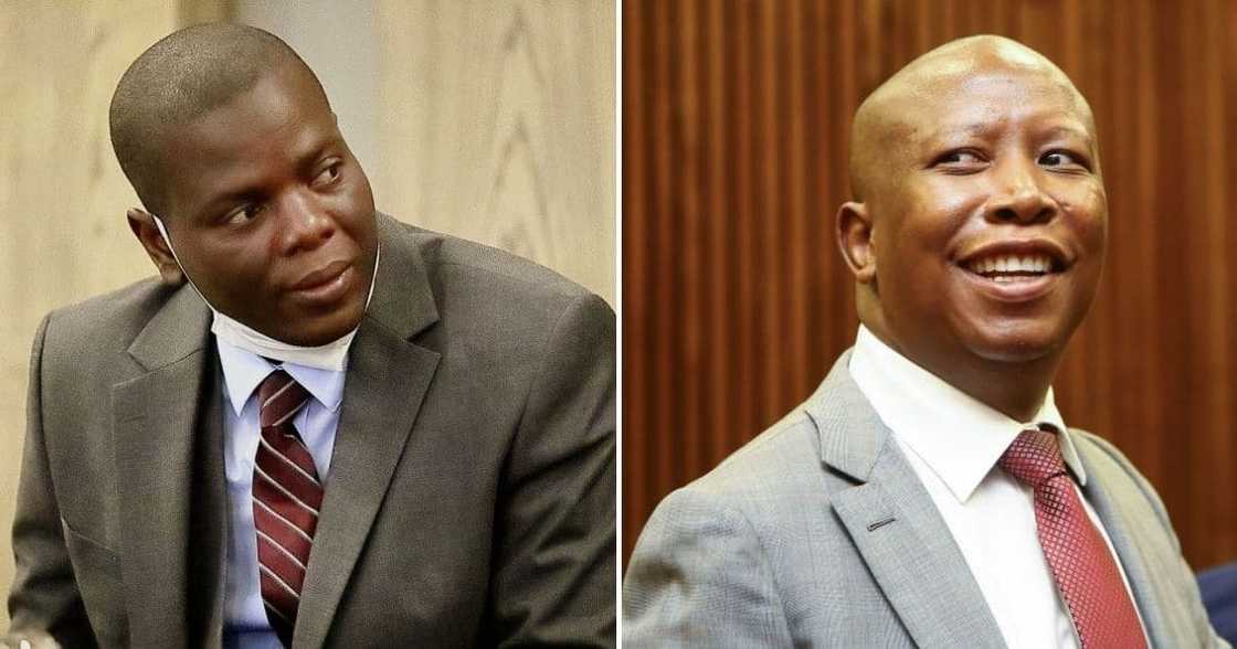 Ronald Lamola and Julis Malema Ronald Lamola and Julis Malema