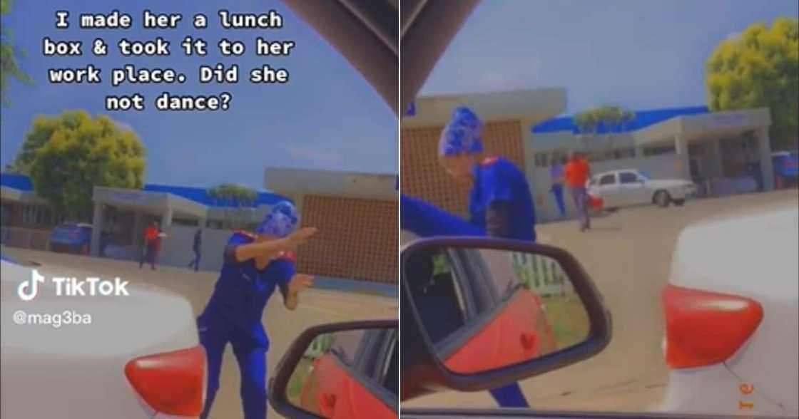 Man makes lunch for wife at work Man makes lunch for wife at work