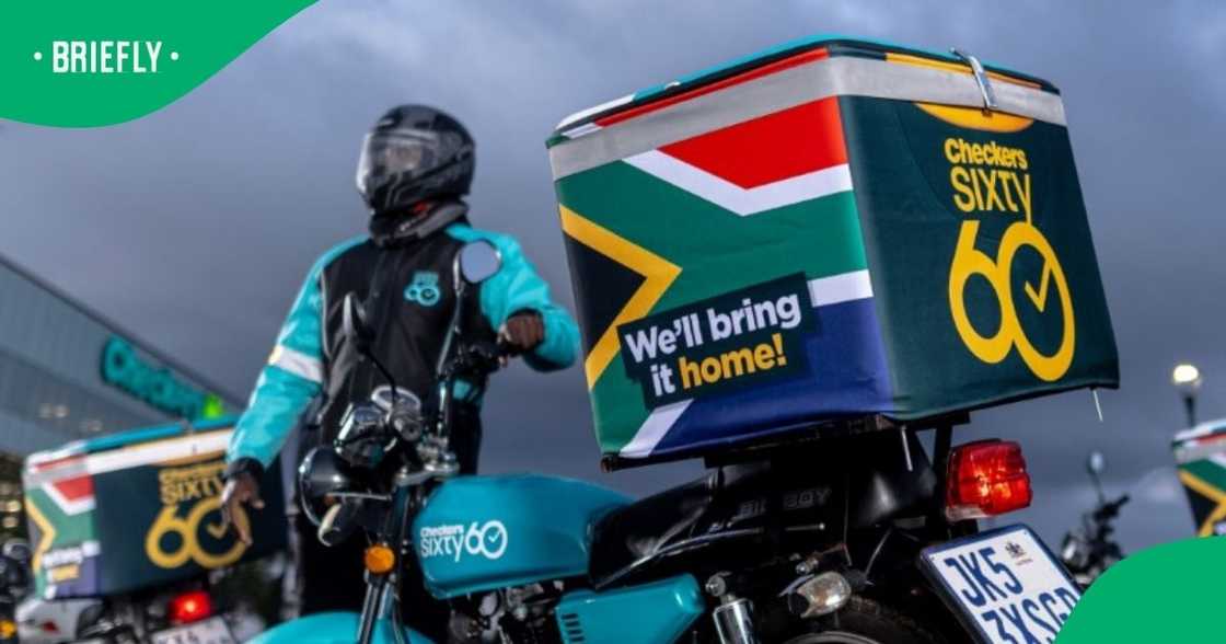 Checkers Sixty60 driver escorts trolley back to the store. Checkers Sixty60 driver escorts trolley back to the store.