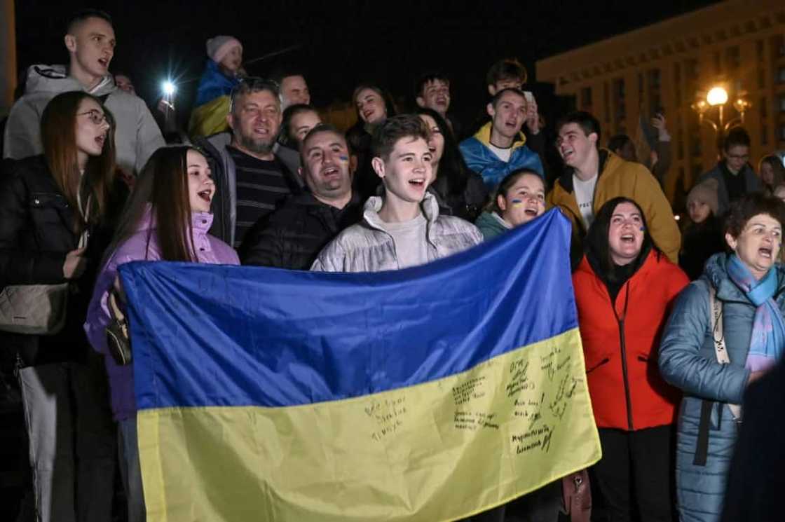 The announcement that Ukrainian forces were entering Kherson sparked a rare flurry of joy in Kyiv The announcement that Ukrainian forces were entering Kherson sparked a rare flurry of joy in Kyiv
