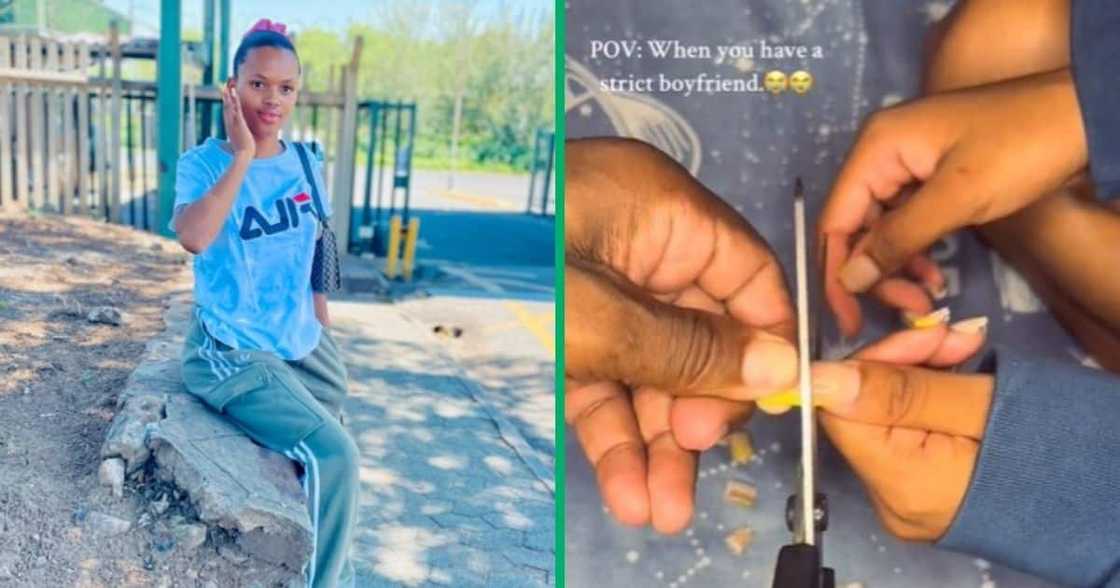 TikTok video shows woman's bf cutting her nails TikTok video shows woman's bf cutting her nails