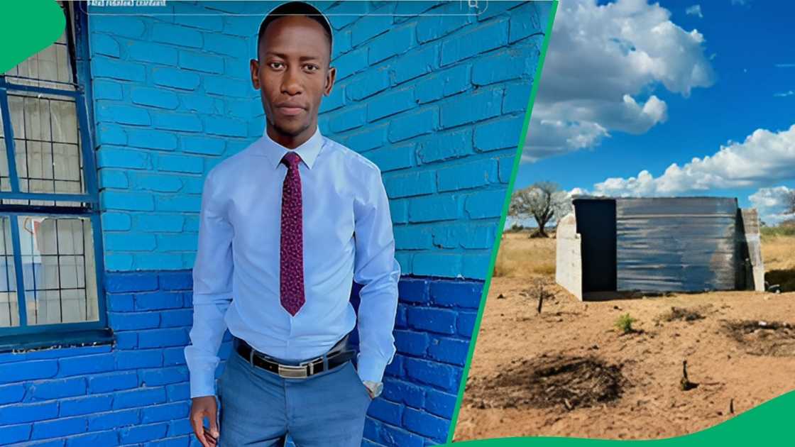 The teacher left viewers filled with pride after documenting his transition from a tin shack to a modern home