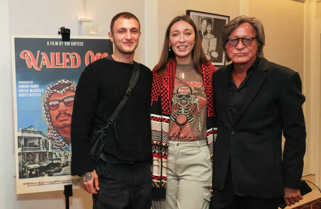 Alana Hadid's family at the Walled Off screening