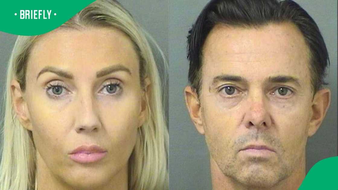 The picture captured mugshots of the couple The picture captured mugshots of the couple