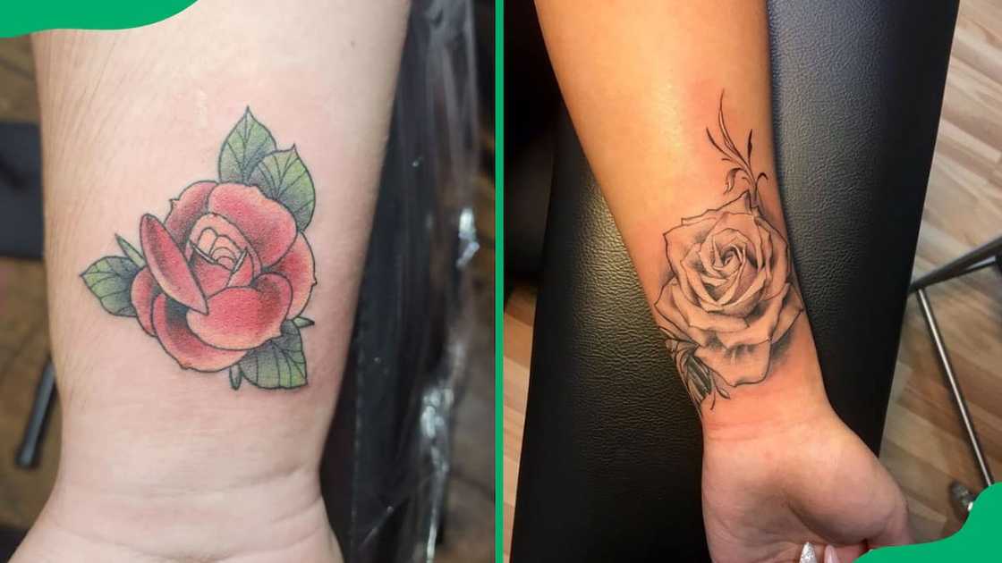 Rose wrist tattoos