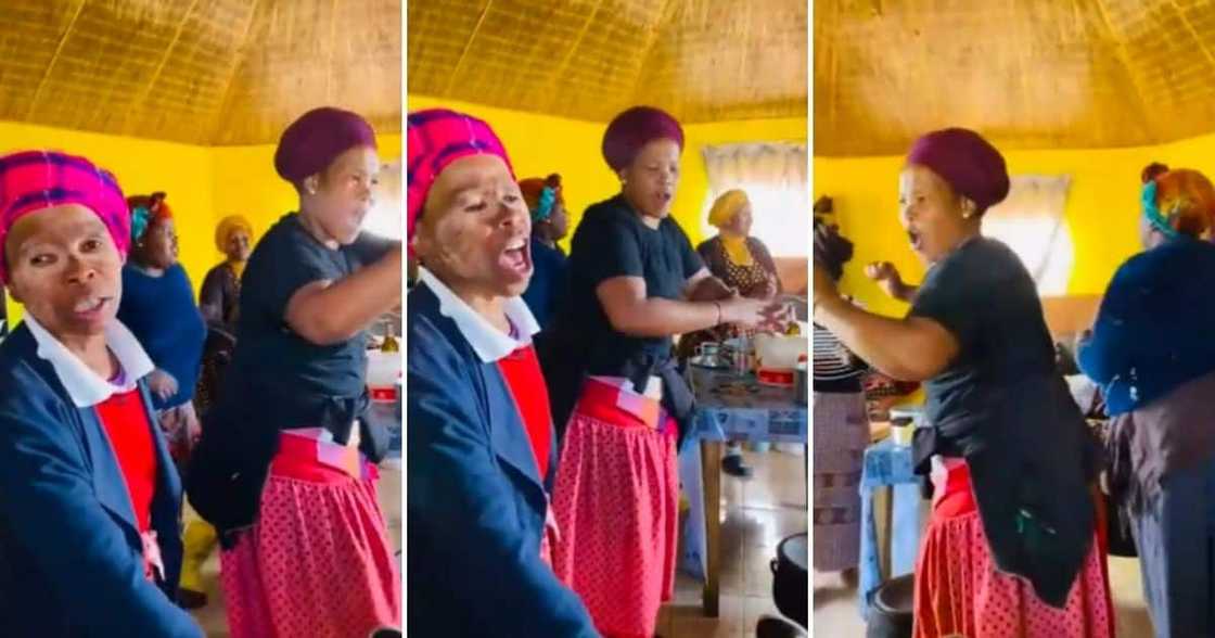 A group of rural Xhosa women singing. A group of rural Xhosa women singing.