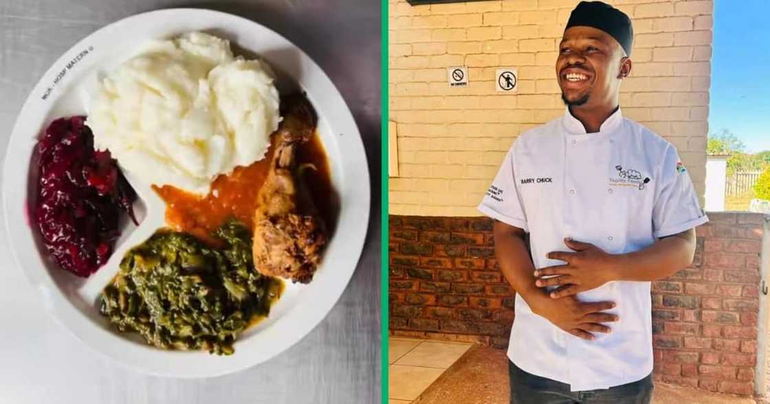 The cook at Mokopane Hospital showed meals served for patients The cook at Mokopane Hospital showed meals served for patients